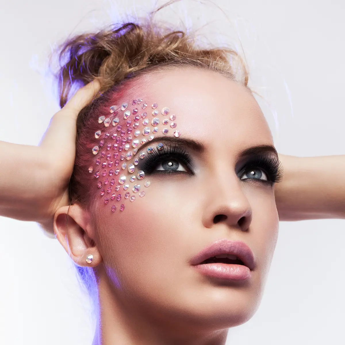 Carnival Makeup with Rhinestones